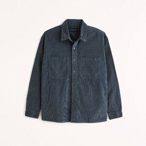 Abercombie & Fitch Corduroy Shirt - Dusty Navy - Medium